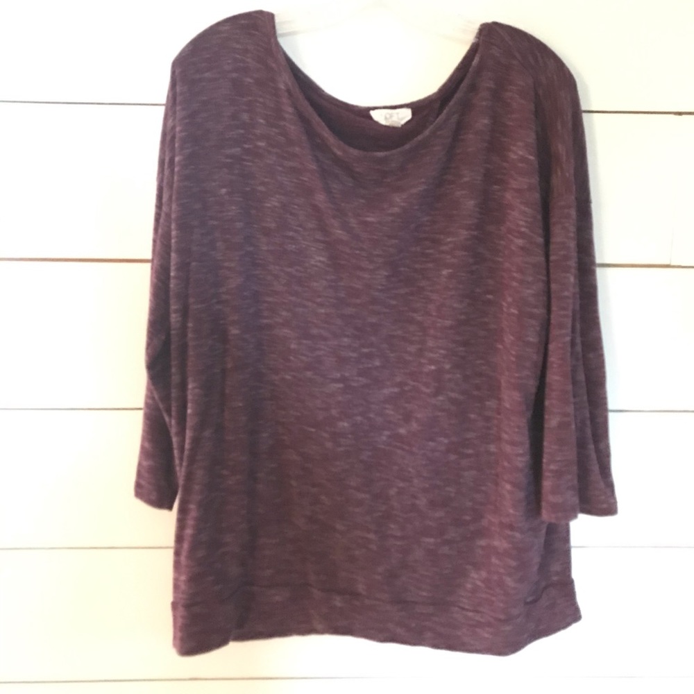 Loft Lounge Maroon Open Back Sweater XL